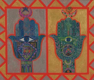 1992年保护手（船上的丙烯酸） 作者 莱拉·沙瓦（Laila Shawa）